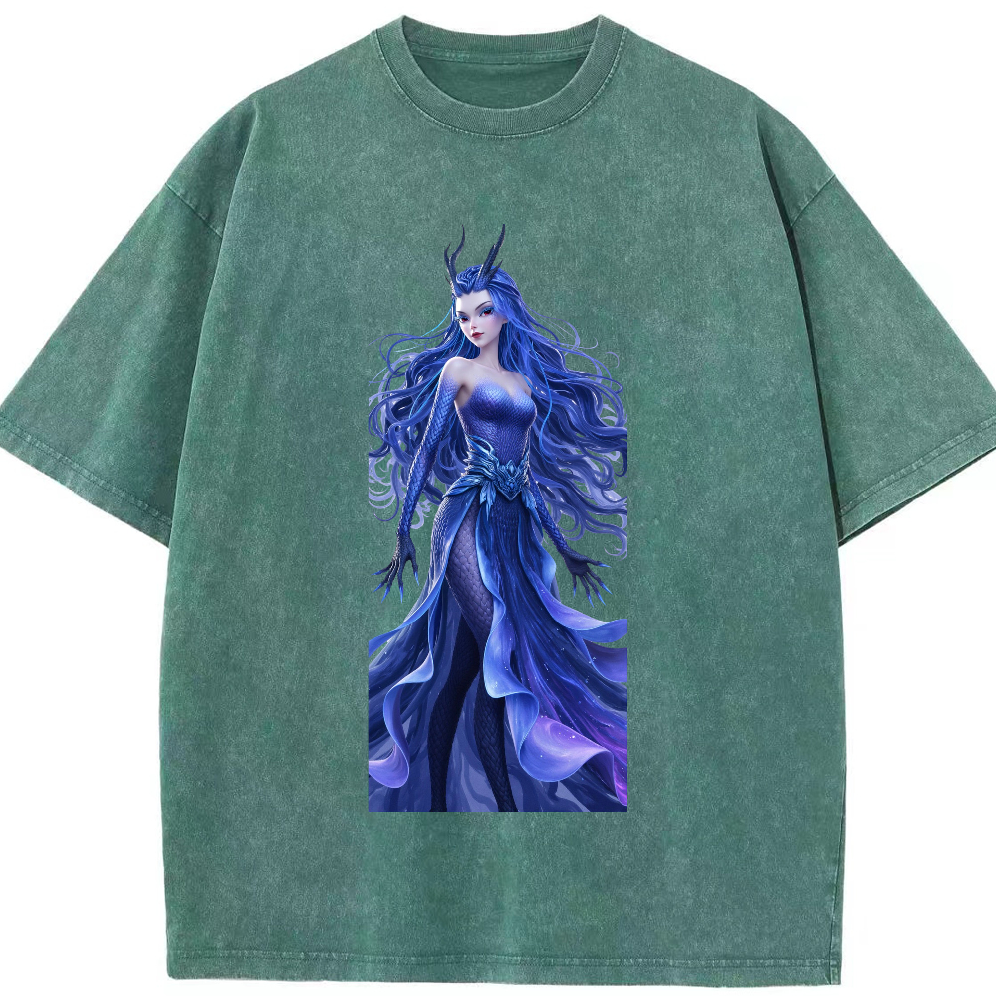 （画像用） Ne Zha 2 ナタ 魔童の大暴れ 綿100% ヴィンテージ風 半袖Tシャツ（フロントプリント）